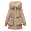 New Down Cotton-padded Jacket Women's Loose Temperament Cotton-padded Jacket with Down Liner Large Size Pie Overcome Jacket Cotton-padded Jacket