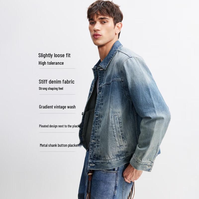 JACK&JONES Men's Vintage Washed Denim Jacket
