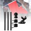 Flag Mast Kit with Mount Bracket Yard Outside House Farm Toper Roting Rings for Garage Garden