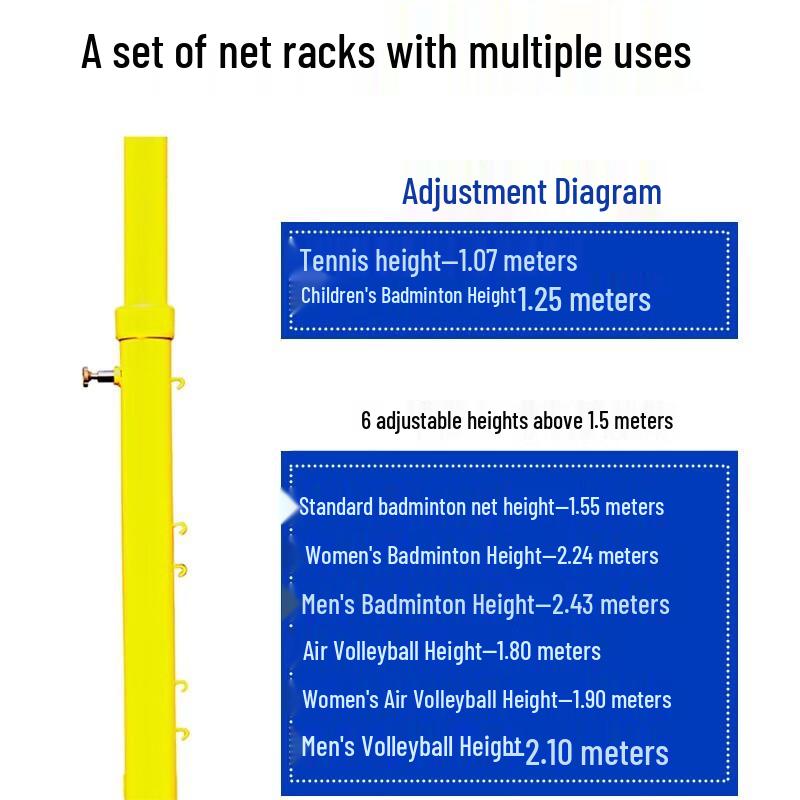Mobile Badminton and Air Volleyball Post Set