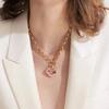 Ins Style Glass Box Pendant Necklace For Women Diy Heart & Zircon Flower Sun Diamond Charms Collarbone Chain