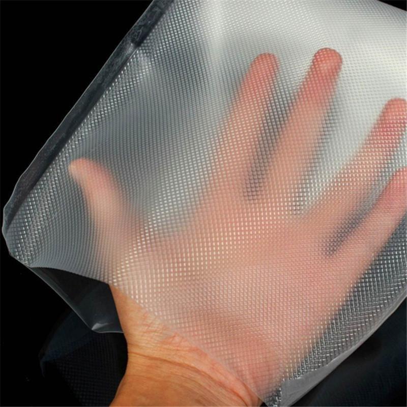 Single Side Texture Vacuum Storage Bags Food Grade BPA Free Reusable Kitchen Sealing Bags for Fresh Meal Preservation