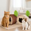 Fun Felt Cave Cat House Tree Hole Foldable Cat Scratching Post Semi-enclosed Wear-resistant Cat Bed For Cat Scratching/sleeping