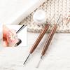 1/5Pcs Double-Ended Silicone Press Pen Flower Painting Brush Nail Supplies Carving Glue Diy Manicure Tips Nail Art Tool