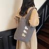 2025 summer new tote bag commute to work large capacity cartoon solid color trend niche foreign shoulder bag