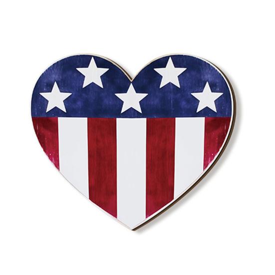 Patriotic American Flag Star Wall Sign 4th of July Independence Day Wooden Wall Door Hanger for Home Office Living Room