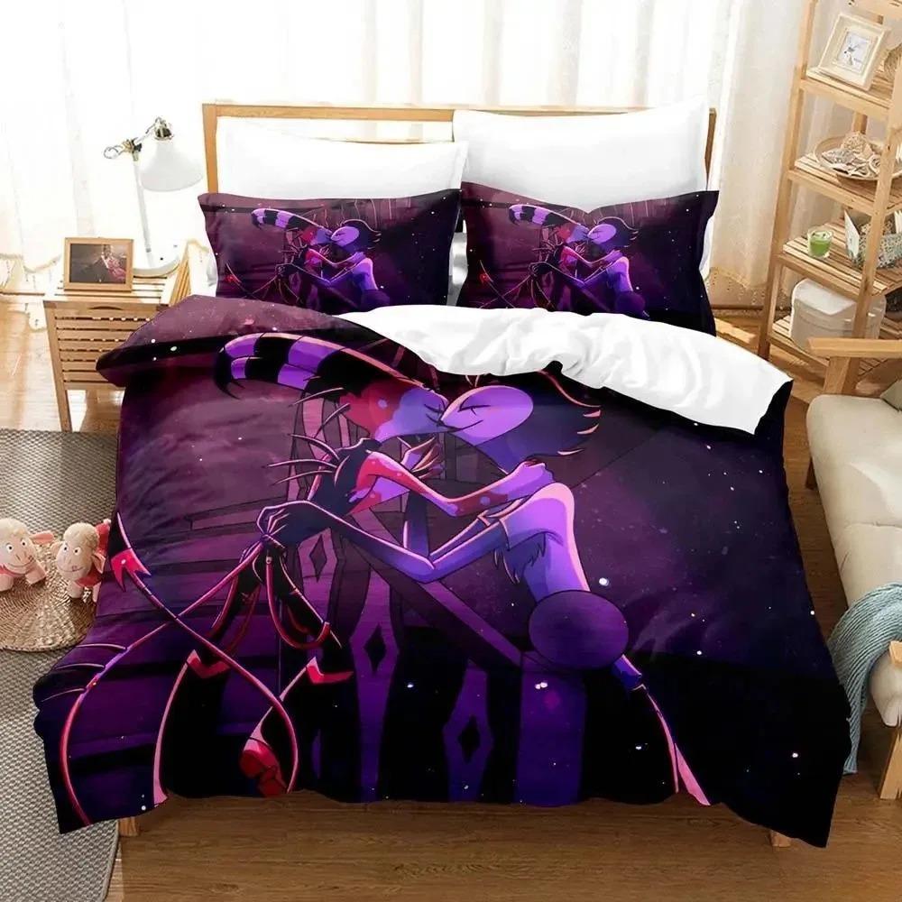 Fashion 3D Print Anime Loona Boss Bedding Set Cartoon Anime Three-Piece Set Adult Kid Bedroom Duvet Cover Sets Home Textiles