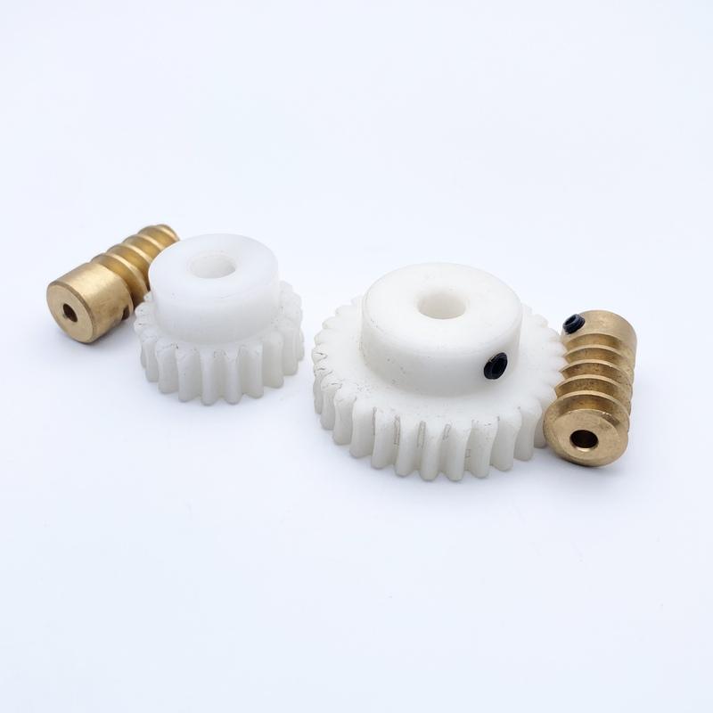 1:20 1:30 1M 6mm Plastic Worm Gear Copper Worm Set