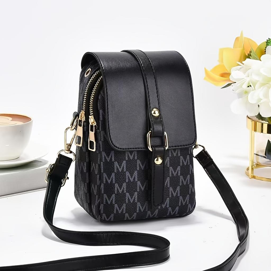 New Stylish and Elegant Multi-Layered Mini Bag with A Classic Design, Perfect for Carrying Your Phone and Suitable for Various Outfits.