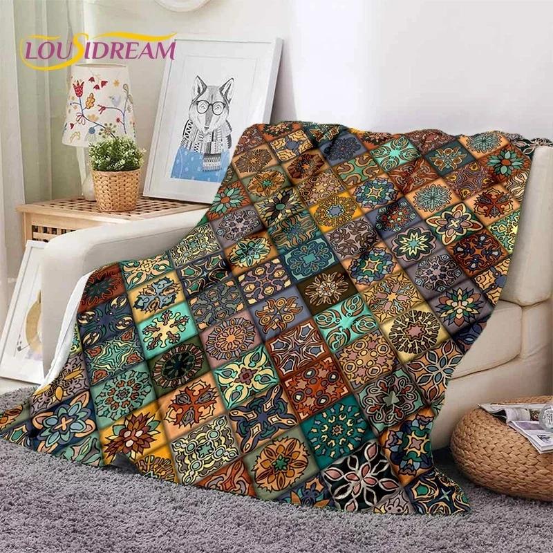 3D Neueste Nordisch Türkisch Böhmisch Keltisch Weiche Flanelldecken, Überwurfdecke Bequeme Decke für Picknick Betten Sofa Zuhause Schlafzimmer