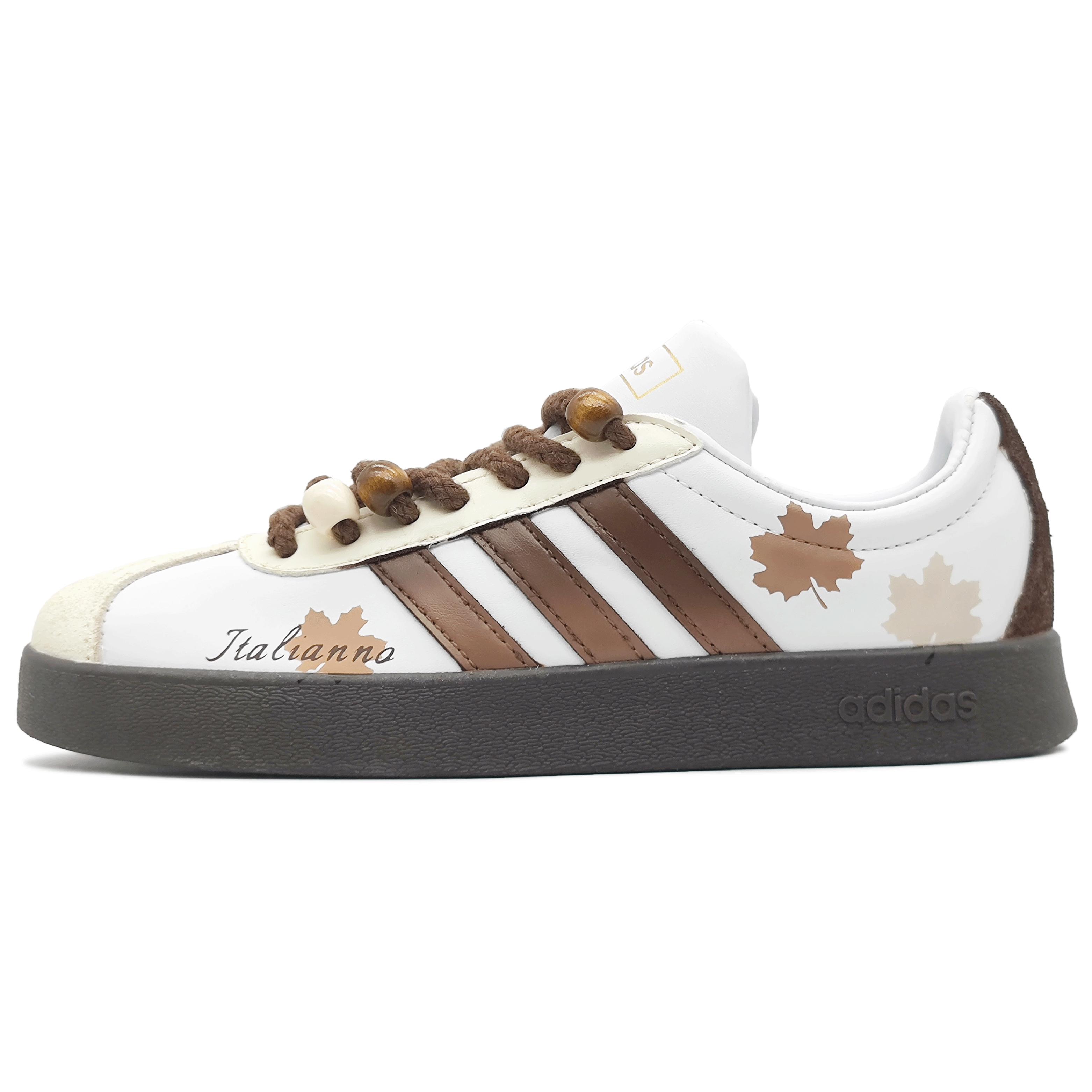 

Adidas VL COURT 2.0 Caramel Deciduous Leaves Slip Resistant Low top Skateboard Shoes Unisex Brown ID6015(Team1962-) 39⅓