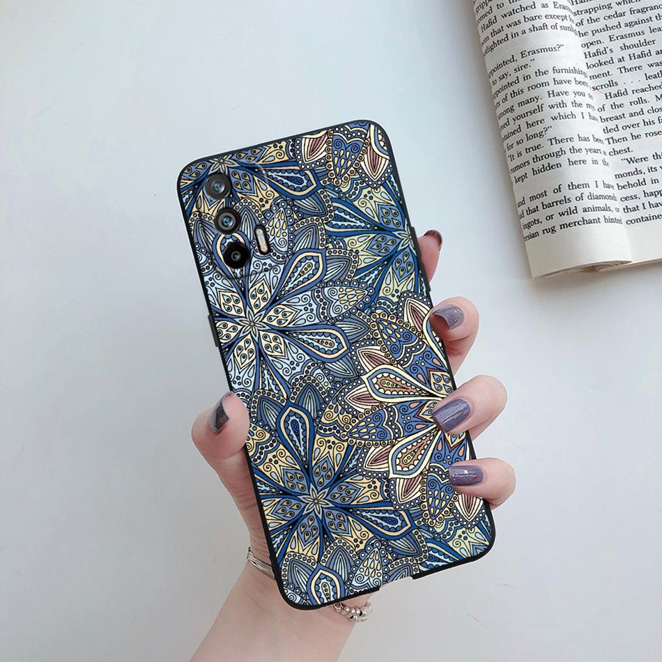 For Realme GT 5G Case RMX2202 Silicone Soft Lovely Cartoon Flower Phone Case For Realme GT 5G Cover Funda For RealmeGT 5G Coque
