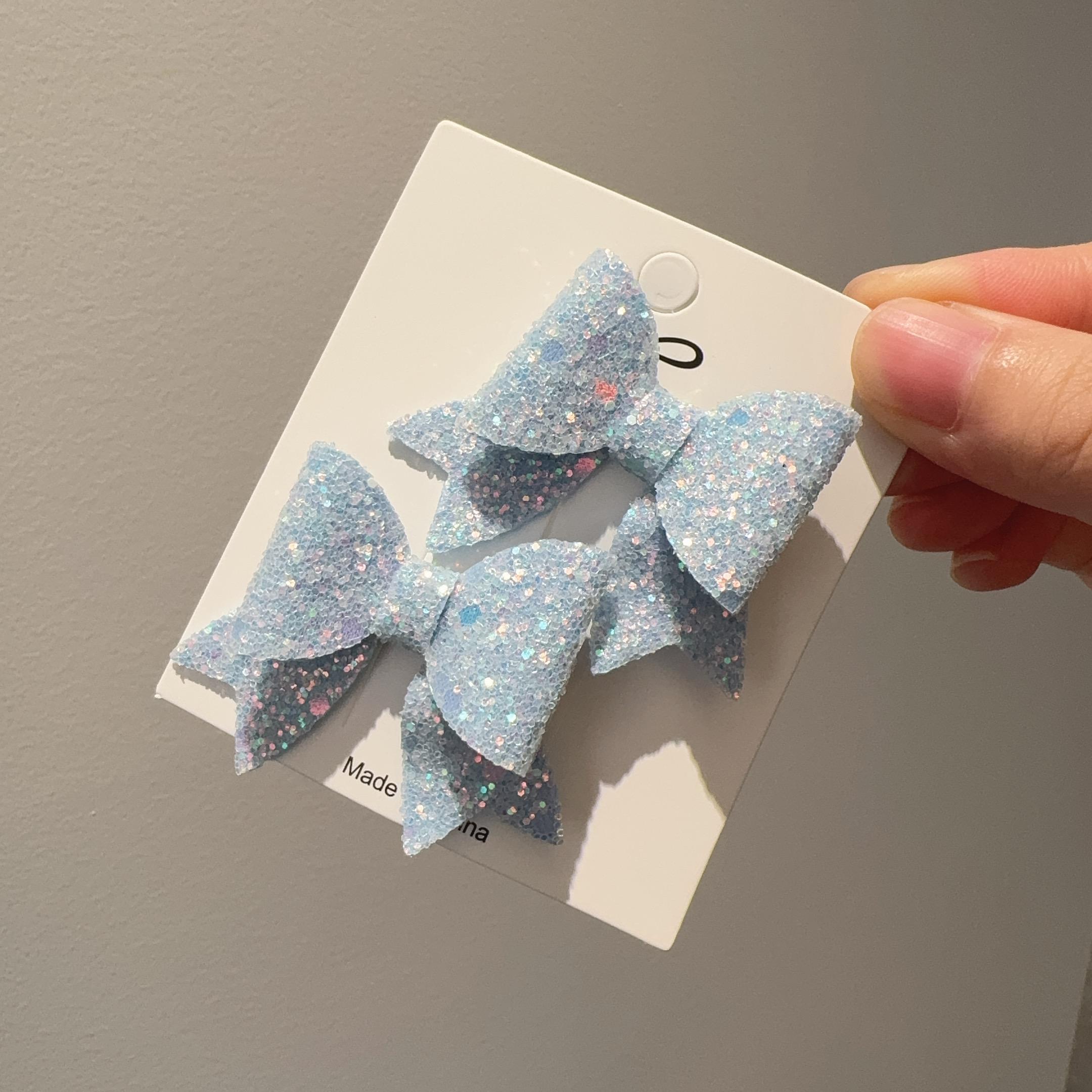 

2Pcs Girls Cute Sequins Double Butterfly Hair Clip Bow Hairpins DIY Headwear Bow Decor Hairgrip Children Hair Accessories