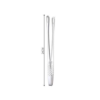 1Pcs Silber Lebensmittel Zange 304 Edelstahl Langen Griff Lebensmittel Clip Kochen Werkzeuge Nicht-Slip Grill Steak Clip Küche zubehör