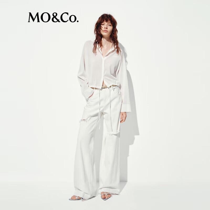 MO&Co. Lightweight Drawstring Knit Cardigan M