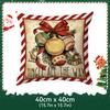 Retro Christmas Theme Pillowcase Bedroom Sofa Cushion Cover 100% Polyester Living Room Cushion Pillowcase Home Decor