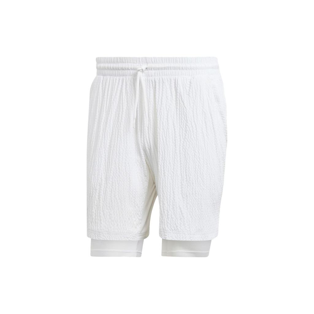 Adidas SS23 Grand Slam Tennis Series Solid Color Shorts and Sports Set Men Activewear Set White IA7101