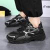 Men's mesh breathable casual sports shoes four season soft sole anti slip height increasing outdoor running shoes male sneakers