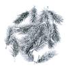 20Pcs Artificial White Flocking Plants Pine Branches Christmas Tree Decoration Festive Wedding DIY Bouquet Home Party Ornaments