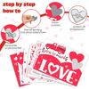 6PCS Valentines Party Scratch Off Cards Set Includes 8 Love Sticker Practical Paper Craft For Couple Game Night Activities
