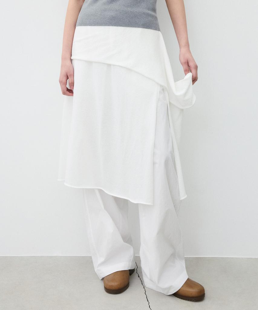Suare Woman Tencel Layered Knit Skirt Ivory