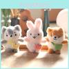 Charming Mini Plush Dog Keychain Adorable Rabbit Doll With Crystal Soft Fabric
