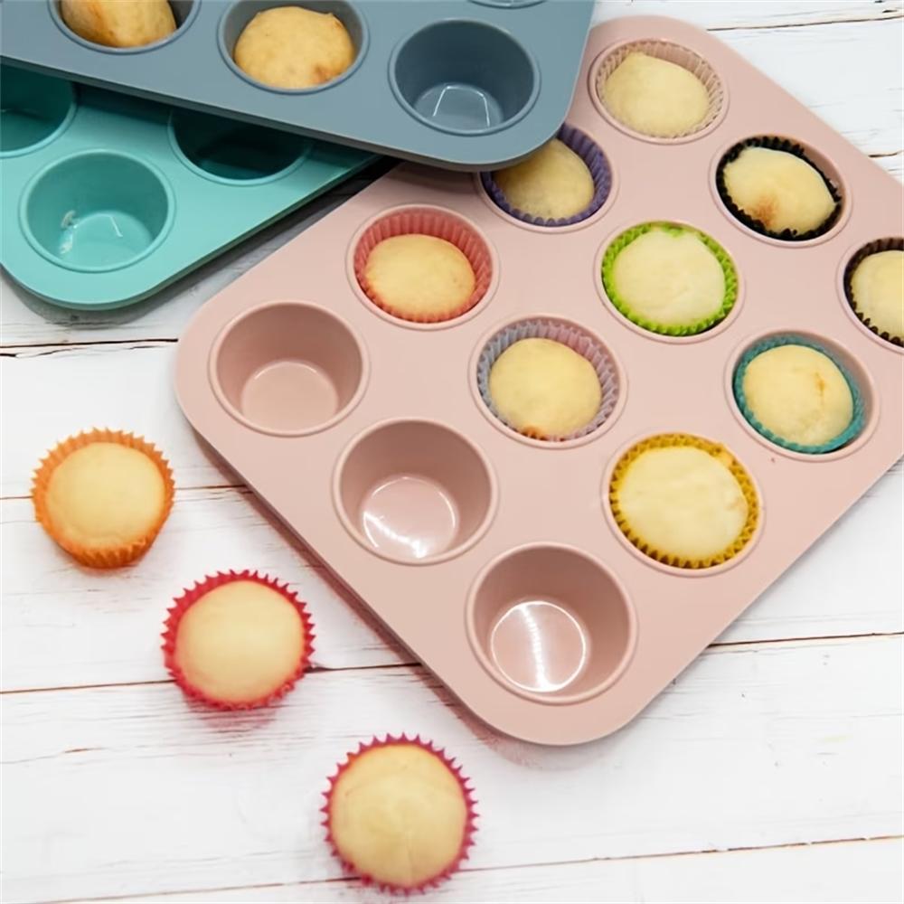 Nonstick Silicone Mini Muffin Pan,Nonstick Baking Pans, Muffin Baking Food Grade Silicone Cupcake Molds, Food Safe Egg Tart Mold