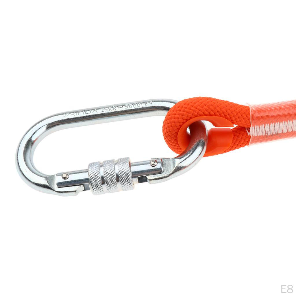 12 Safety Shock Absorbing Lanyard With Double Hooks And Carabiner