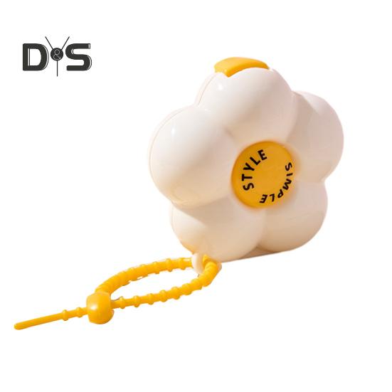 

Коробка для таблеток Большая вместимость Несколько отделений Компактный дизайн Портативный органайзер для хранения лекарств в форме мультфильма жёлтый