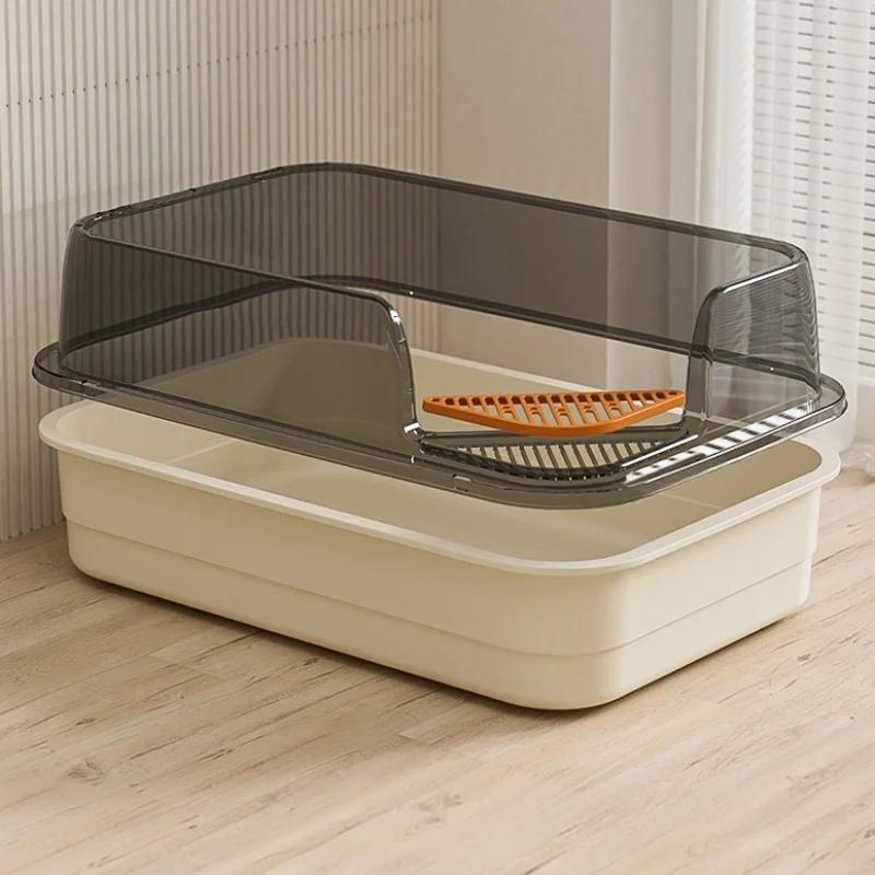 Extra Large Cat Litter Box Pet Sandbox Splashproof Cat Tray Cat Toilet Cleaning Basin Supplies Pet Toilet Kitten Tray Bedpan