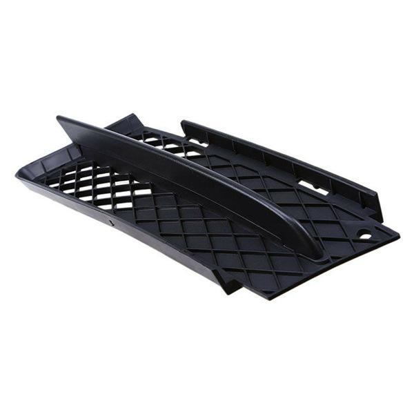 BMW-Compatible Black Plastic Front Bumper Grille Set with Fog Light Frame and Lower Center Grille. None