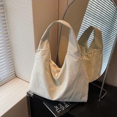Fashion Casual Canvas Tote Bag Women's New Trendy Versatile Large-capacity Underarm Bag Commuter Shoulder Bag