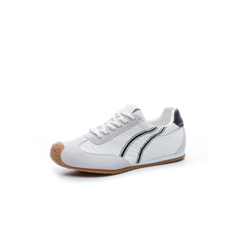 2025 Spring and Summer New Leather Soft-soled German Training Shoes Women's Casual Flat-bottomed Versatile Sports Student Women's Shoes Trendy Cool