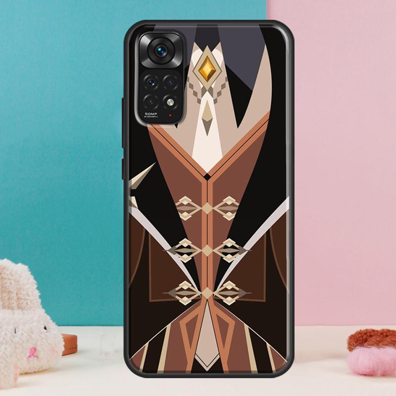 Zhongli Genshin Impact Case For Xiaomi Redmi Note 13 12 Pro 14 11 9 10 9S 10S 11S 12S Redmi 14C 13C 10C 12C Cover