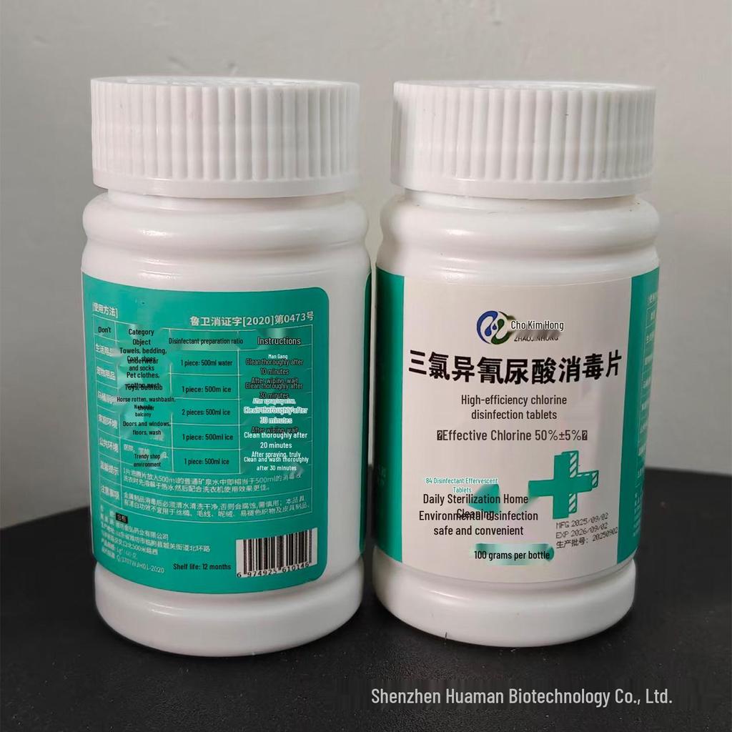 84 Chlorine Disinfectant Tablets - 100 Large Effervescent Tablets for Schools, Hospitals, Public Spaces, Floors & Household Use (50% Chlorine Content)