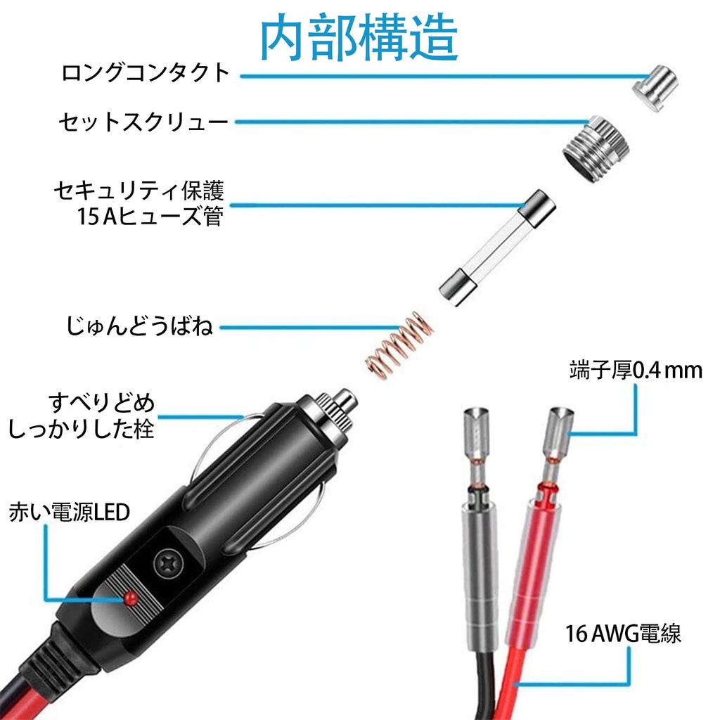 LUYING Car Cigarette Lighter /24V Cigarette Lighter with Lead for Cigarette Plug and Wiring