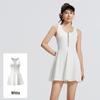 Women's Anti-Exposure Zipper Sports Dress - One-Piece Bra-Free for Running & Outdoor Fitness