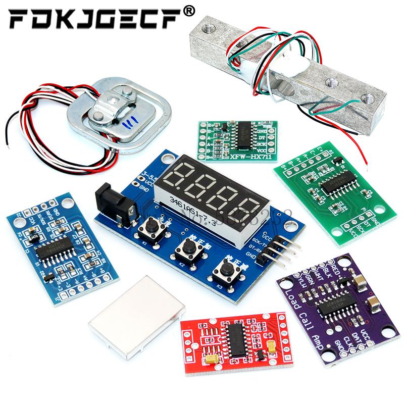Load Cell 1KG 5KG 10KG 20KG HX711 AD Module Weight Sensor Electronic Scale Aluminum Alloy Weighing Pressure Sensor For Arduino