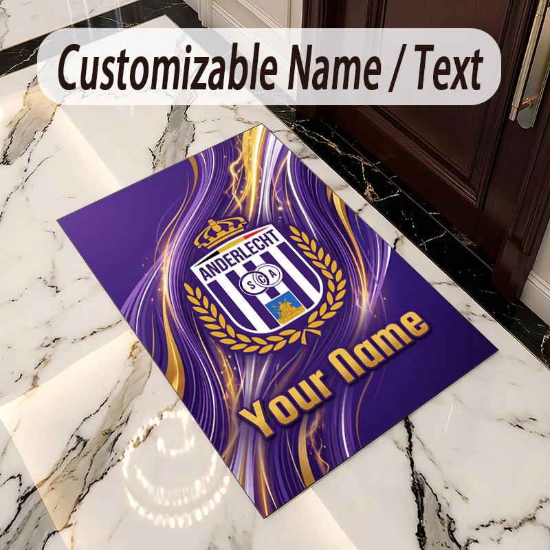 Crystal Velvet Rug Anderlecht FC Print Custom Name Text Floor Mat Home Decor