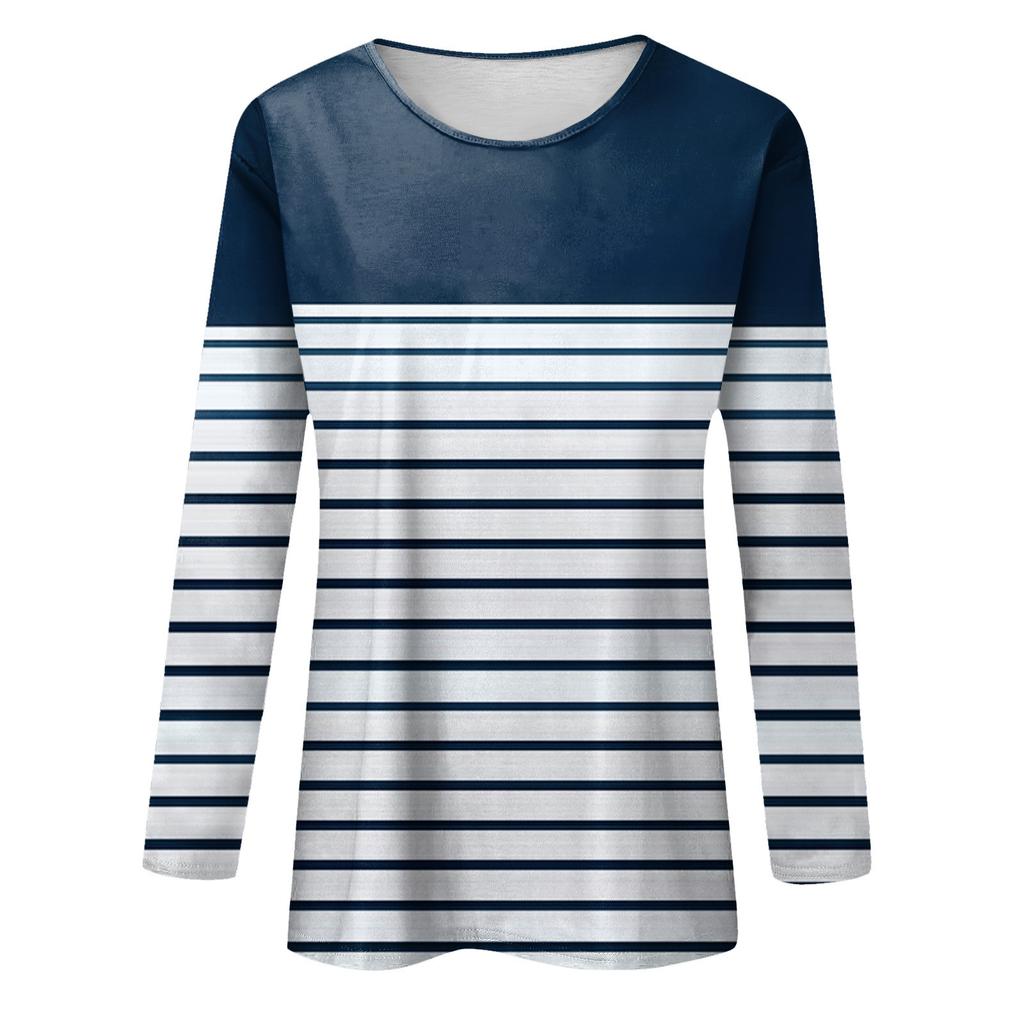 Langarmshirts für Damen, niedlicher Aufdruck, Grafik-T-Shirts, Blusen, lässig, Übergröße, Basic-Tops, Pullover