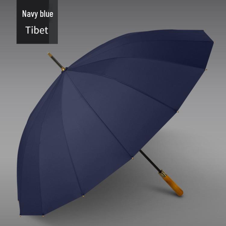 Extra Large Windproof Golf Umbrella: All-Fiber, Long Handle, Automatic, Sun & Rain Protection