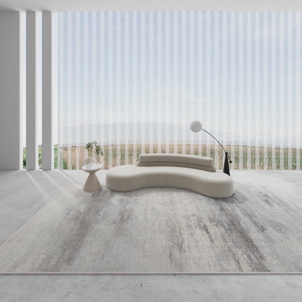 Wabi-Sabi Loop Pile Carpet: Non-Slip Floor Mat for Living Room, Light Luxury Coffee Table, and Bedroom Decor