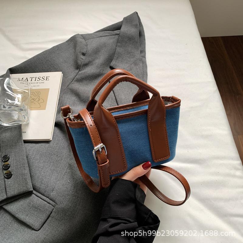 Premium canvas bag women's bag messenger bag new large-capacity fashion casual versatile shoulder handbag