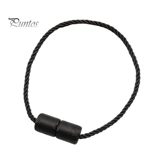 Curtain Ties Magnetic Tiebacks, Modern Simple Rope Tie Backs, Heavy Duty Magnets Decorative Drapes Weave Holdbacks for Home Bedroom Office Wall Damage
