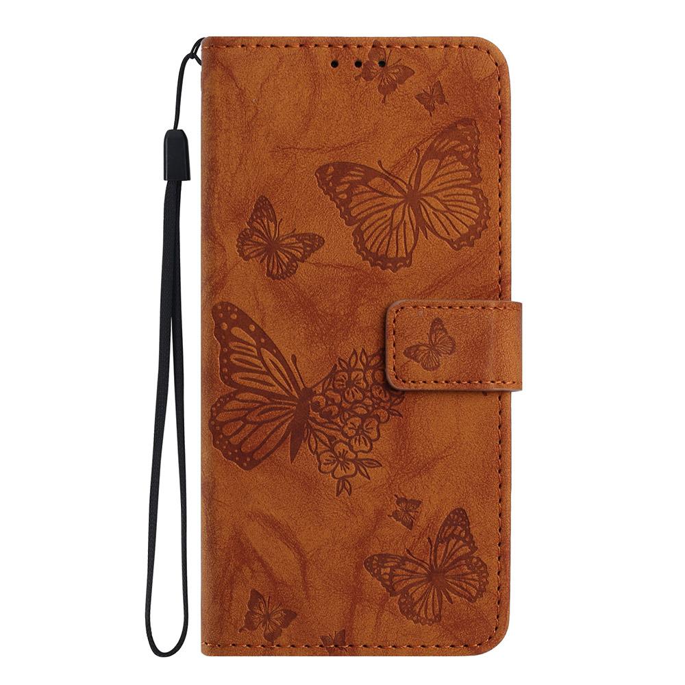 Leather Phone Case For Google Pixel 10A 9A 8A 7A 6A Google Pixel 10 9 8 7 6 Pro Butterfly Embossing Print Card Slot Wallet Cover