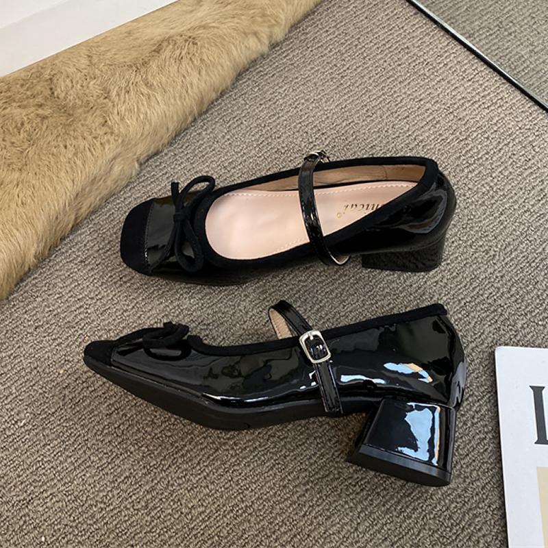 

Туфли Женские 2025 Неглубокий Вырез Балетки Увеличение Высоты Сабо Платформа Женская Обувь Новые Балетки Криперы Платье Лето 40 чёрный