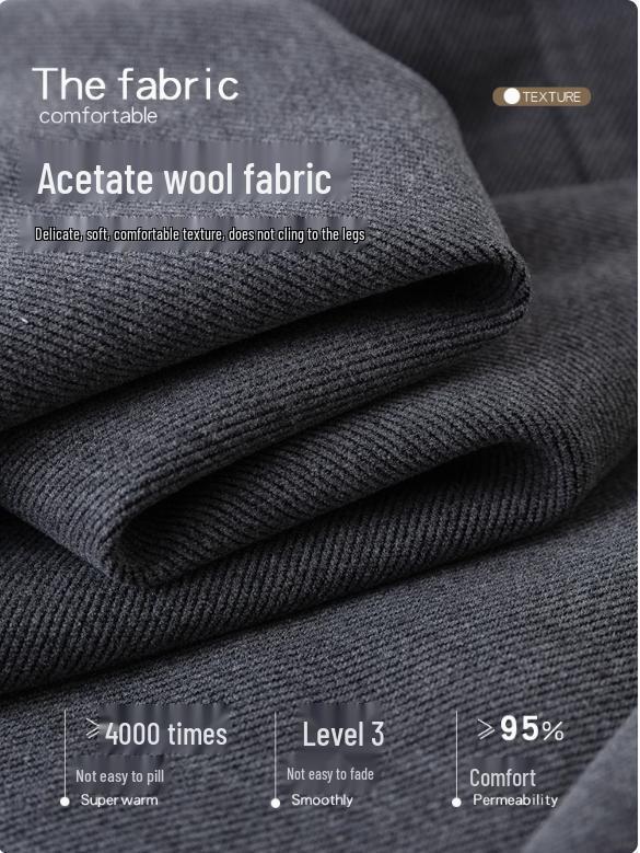 Premium Wool Narrow Straight-Leg Pants for Women - Autumn/Winter 2025 Pear-Shaped Casual Suit Pants