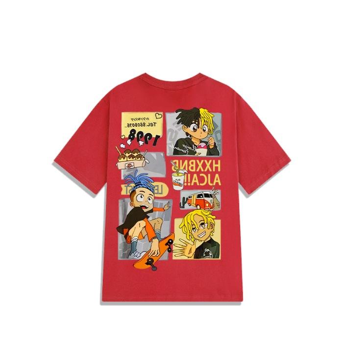 Cotton Cartoon Short Sleeve T Shirt For Boys Summer Loose Casual Top