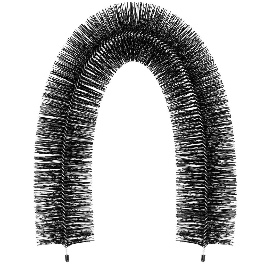 Gutter Guard Brush With 30 FT Length Bristle, 4.33\"(Dia) Gutter Brush Leaf Guard Fit for 5 Inches Gutter, Galvanized Steel Wire Gutter Brush, No