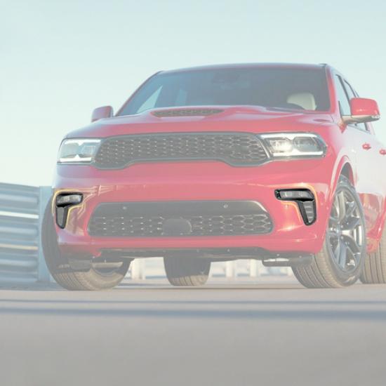 For Dodge Durango -2026 ABS Carbon Front Fog Light Cover Fog Lamp Frame Trim